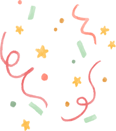 Watercolor Confetti Illustration